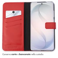 Selencia Cover a libro in vera pelle Samsung Galaxy S26 - Rosso