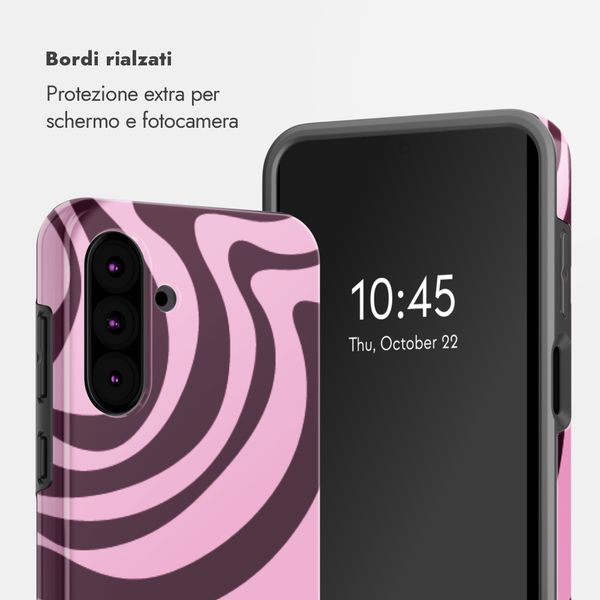 Selencia Cover Posteriore Vivid Samsung Galaxy A36 / A56 - Wavy Swirl Pink Plum