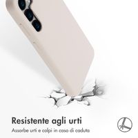 Accezz Cover in silicone liquido con MagSafe Samsung Galaxy S24 Plus - Stone