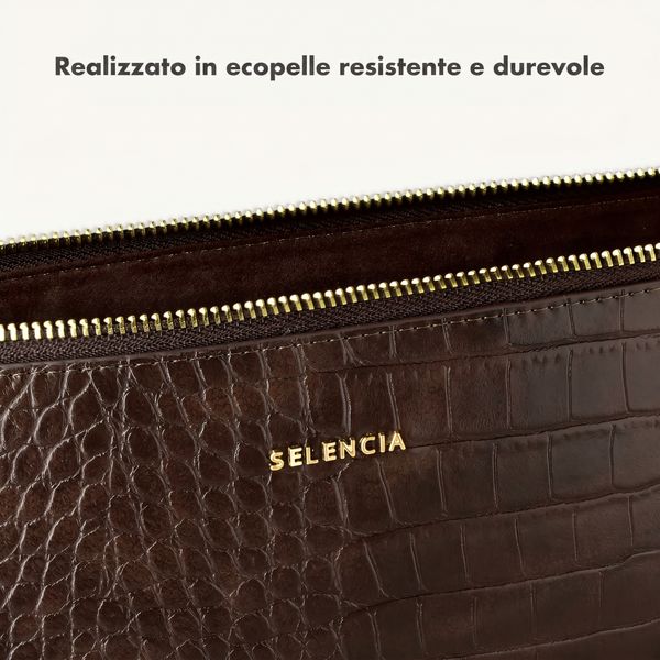 Selencia Cover per laptop Croco 11 pollici - Choco Brown