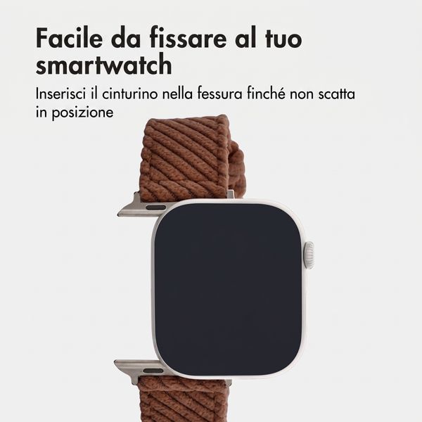imoshion Cinturino in velluto a coste Apple Watch | 38/40/41/42 mm - Marrone