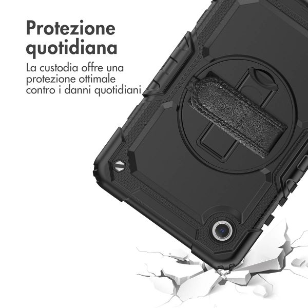 Accezz Cover Posteriore Resistente con tracolla Samsung Galaxy Tab A9 8.7 pollici - Nero