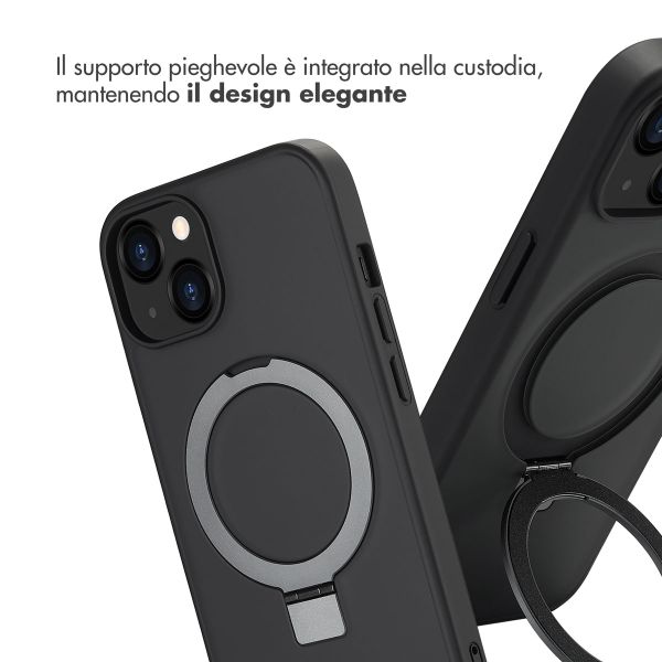 Accezz Cover con anello e supporto con MagSafe Apple iPhone 14 - Nero