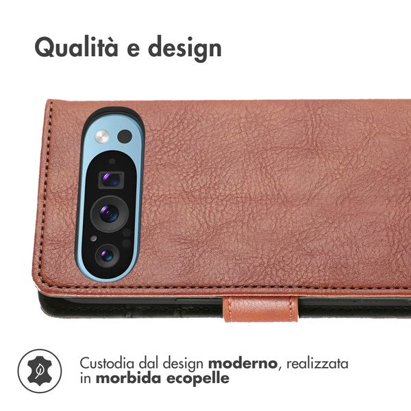 imoshion Cover a libro di Lusso Google Pixel 9 / 9 Pro - Marrone