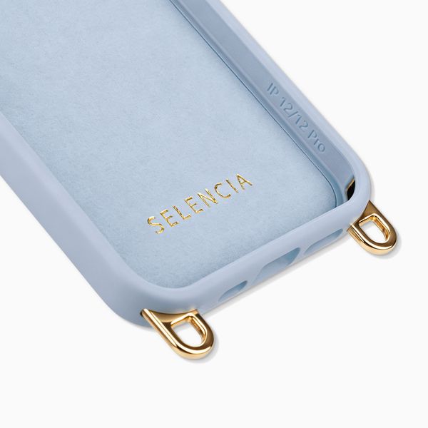 Selencia Cover posteriore Rivièra con MagSafe con ganci rimovibili iPhone 12 / 12 Pro - Powder Blue