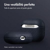 Accezz Cover in vera pelle  Apple Airpods 3 - Blu scuro