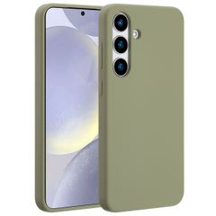 Accezz Cover in silicone liquido con MagSafe Samsung Galaxy S25 Plus - Cooper Green