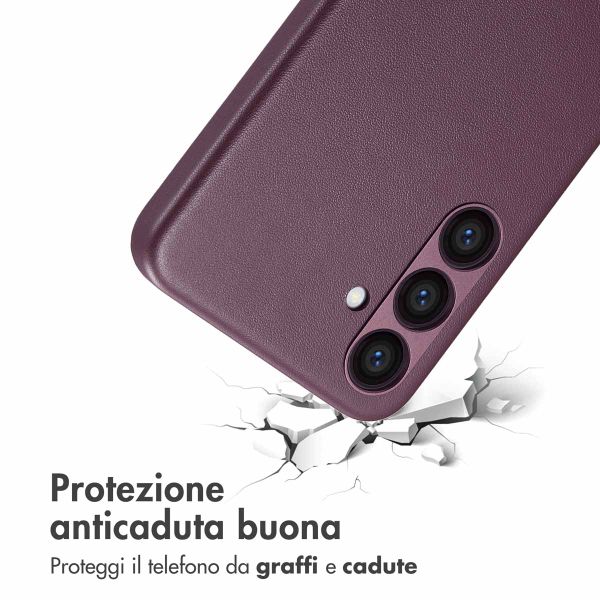 Accezz Cover in Pelle con MagSafe Samsung Galaxy S24 Plus - Heath Purple