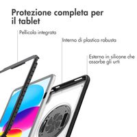 Accezz Cover Posteriore Resistente con tracolla Apple iPad 11 (2025) 11 pollici A16 / iPad 10 (2022) 10.9 pollici - Transparent
