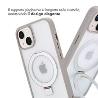 Accezz Cover con anello e supporto con MagSafe Apple iPhone 13 - Grigio