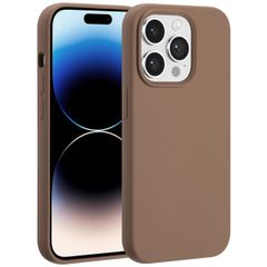 Accezz Cover in silicone liquido con MagSafe Apple iPhone 14 Pro - Marrone chiaro