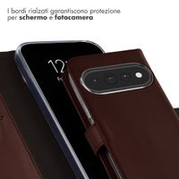 Selencia Cover a libro in vera pelle Google Pixel 11 / 11 Pro - Marrone scuro