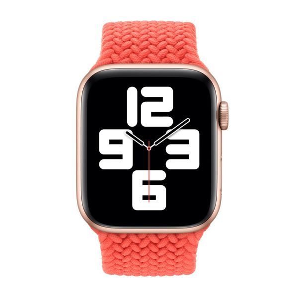 Apple Cinturino Solo intrecciato Apple Watch | 44/45/46/49 mm - Taglia 6 - Electric Orange