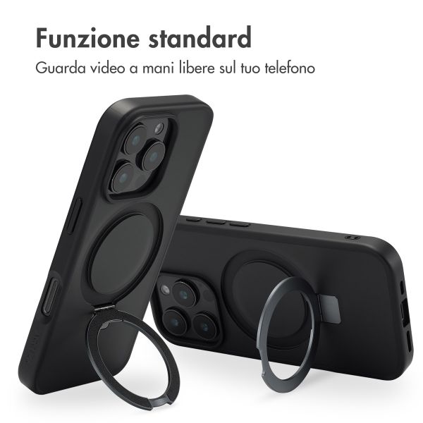 Accezz Cover con anello e supporto con MagSafe Apple iPhone 16 Pro - Nero