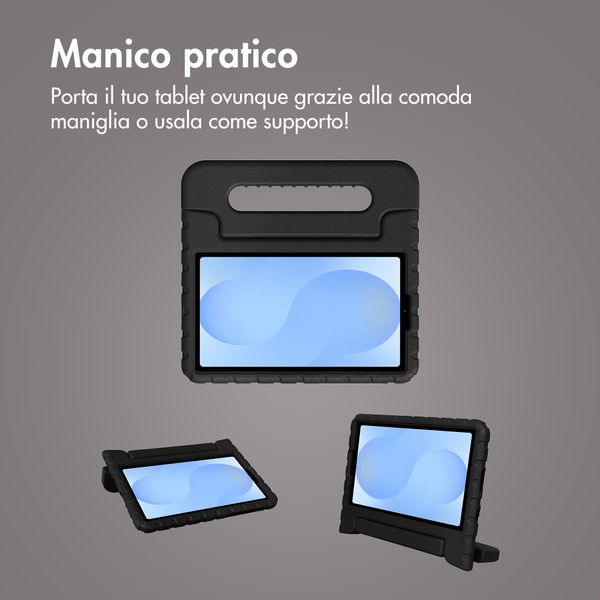 imoshion Cover Posteriore Kidsproof con Maniglia Samsung Galaxy Tab A11 / A9 8.7 pollici - Nero