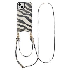 Selencia Cover per telefono Nova con cordino e portacarte Apple iPhone 14 / 13 - Zazzy Zebra