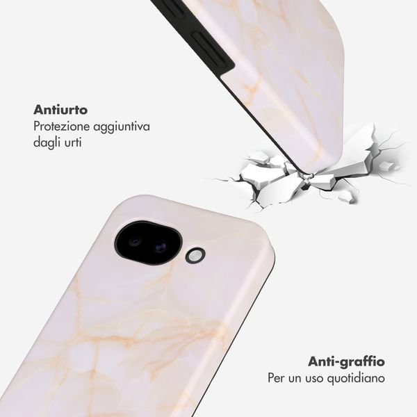 Selencia Cover posteriore Vivid con MagSafe Google Pixel 10a - Golden Beige Marble