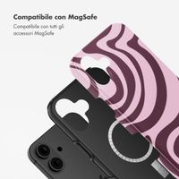 Selencia Cover posteriore Vivid con MagSafe Apple iPhone 16 - Wavy Swirl Pink Plum