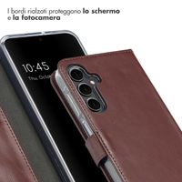 Selencia Cover a libro in vera pelle Samsung Galaxy A16 - Marrone scuro