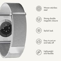 imoshion Milanees magnetisch bandje Apple Watch | 44/45/46/49 mm - Zilver