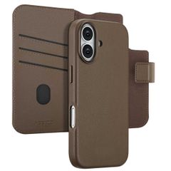 Accezz Cover in pelle 2 in 1 con MagSafe Apple iPhone 17 - Marrone caffè