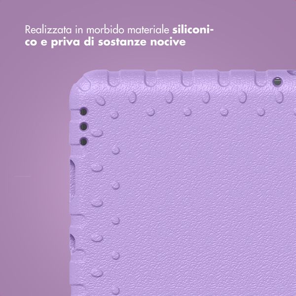imoshion Cover Posteriore Kidsproof con Maniglia Samsung Galaxy Tab A11 / A9 8.7 pollici - Lilla