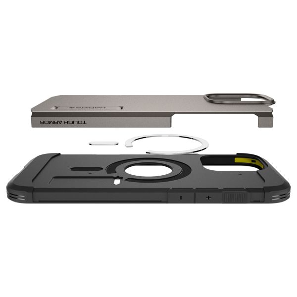 Spigen Cover Posteriore Corazzata Tough con MagSafe Apple iPhone 16 Pro - Gunmetal