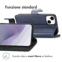 imoshion Cover a libro di Lusso Apple iPhone 14 / 13 - Blu scuro