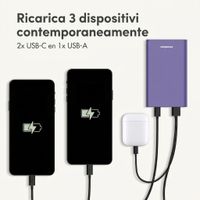 imoshion Powerbank in alluminio Ultra Series 20.000 mAh - Ricarica rapida fino a 33 watt - Tropical Violet