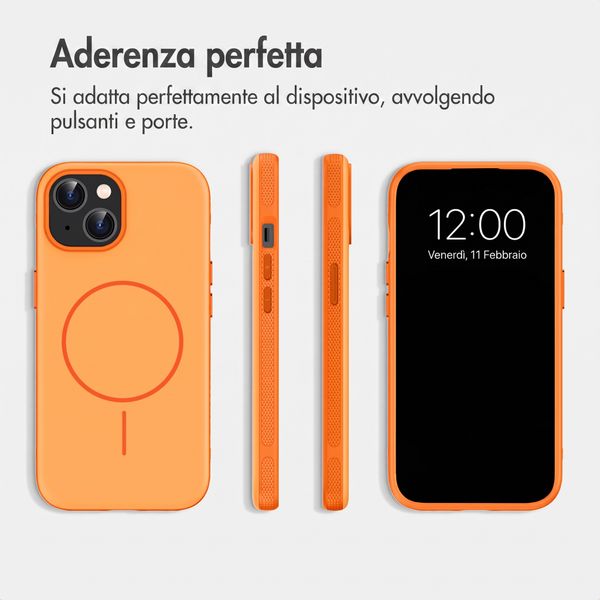 imoshion Cover posteriore Color con Thin MagSafe Ring Apple iPhone 15 - Arancio