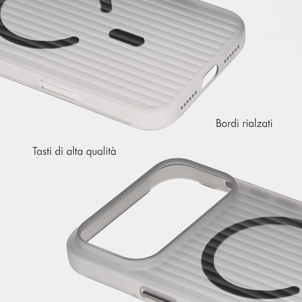 Accezz Cover Lite con MagSafe | Fluted | Apple iPhone 18 Pro / 17 Pro - Grigio