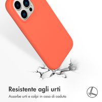 Accezz Cover in silicone liquido con MagSafe Apple iPhone 14 Pro - Nectarine
