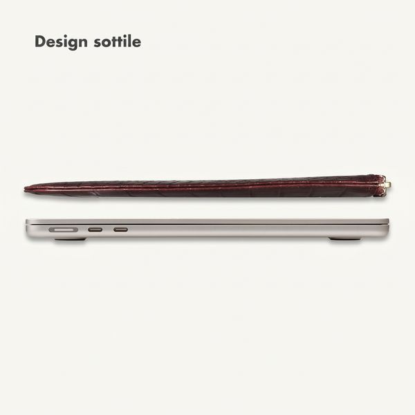 Selencia Cover per laptop Croco 14 pollici - Burgundy