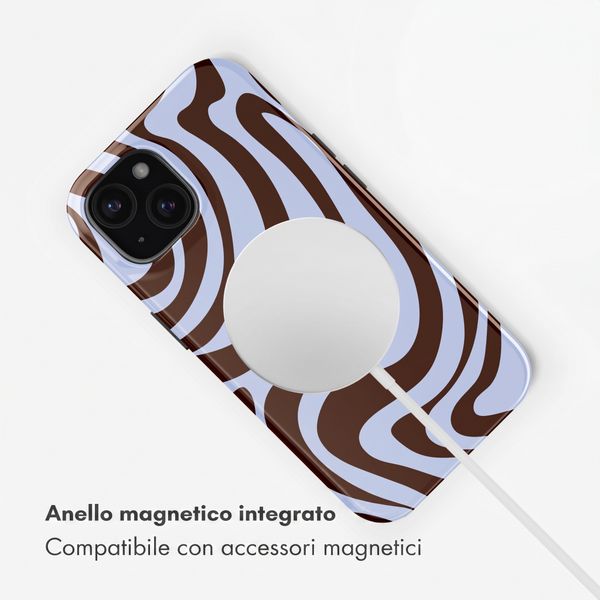 Selencia Cover posteriore Vivid con MagSafe Apple iPhone 15 - Dream Swirl Chocolate