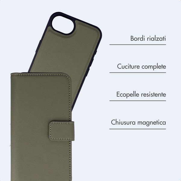 imoshion Cover a libro di lusso 2-in-1 rimovibile Apple iPhone 17e / 16e - Verde