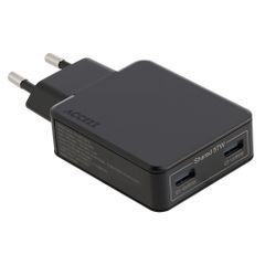 Accezz Caricabatterie GaN Ultra Slim - 2x USB-C - 65 W - Nero