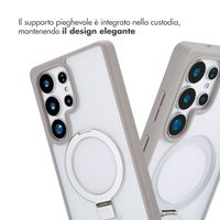 Accezz Cover con anello e supporto con MagSafe Samsung Galaxy S25 Ultra - Grigio