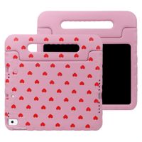 imoshion Cover Posteriore Kidsproof Design con maniglia Apple iPad 9 (2021) 10.2 pollici / iPad 8 (2020) 10.2 pollici / iPad 7 (2019) 10.2 pollici - Cuori rossi