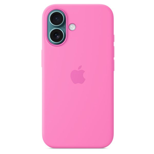 Apple Cover Posteriore in Silicone con MagSafe Apple iPhone 16 - Peony Pink