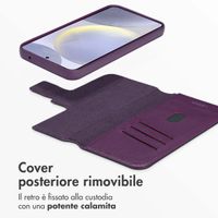 Accezz Cover in pelle 2 in 1 con MagSafe Samsung Galaxy S24 Plus - Heath Purple