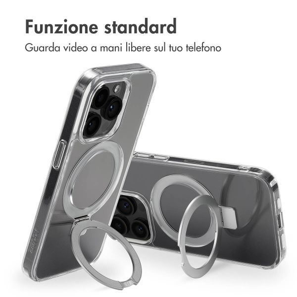 Accezz Cover con anello e supporto con MagSafe Apple iPhone 14 Pro - Trasparente