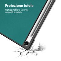 imoshion Cover a libro Trifold Samsung Galaxy Tab S10 FE Plus - Verde scuro