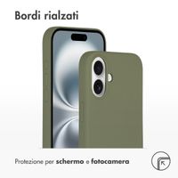 Accezz Cover in silicone liquido con MagSafe Apple iPhone 16 Plus - Cooper Green