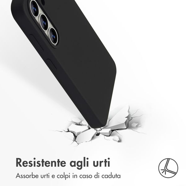Accezz Cover in silicone liquido con MagSafe Samsung Galaxy S26 - Nero