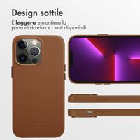 Accezz Cover in Pelle con MagSafe Apple iPhone 13 Pro - Sienna Brown