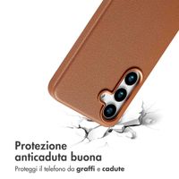 Accezz Cover in Pelle con MagSafe Samsung Galaxy S25 Plus - Sienna Brown
