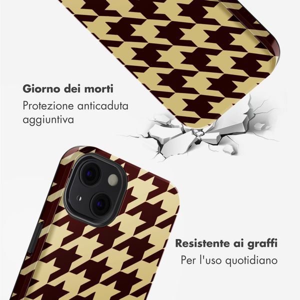 Selencia Cover posteriore Vivid con MagSafe Apple iPhone 13 - Pied-de-Poule