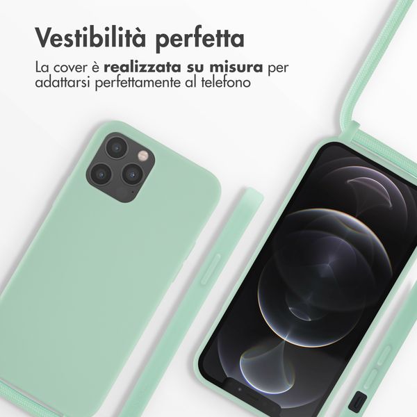 imoshion Cover in Silicone con Cordino Apple iPhone 12 (Pro) - Menta verde