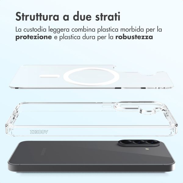 Accezz Cover posteriore Xtreme Impact con MagSafe Samsung Galaxy A56 - Trasparente