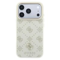 Guess Cover Posteriore con Logo 4G in Metallo Apple iPhone 18 Pro Max / 17 Pro Max - Beige